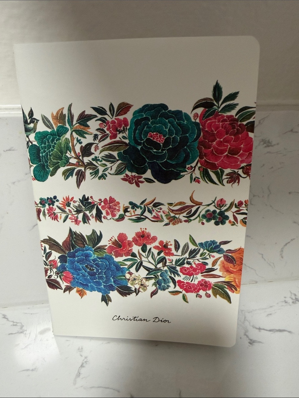 NEW Christian Dior Floral Hardcover Notebook Blank